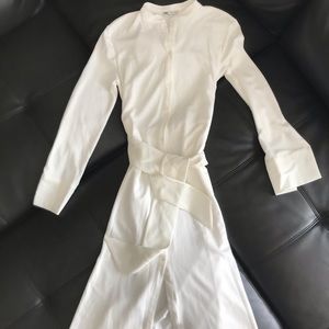ZARA WHITE LONG WHITE DRESS